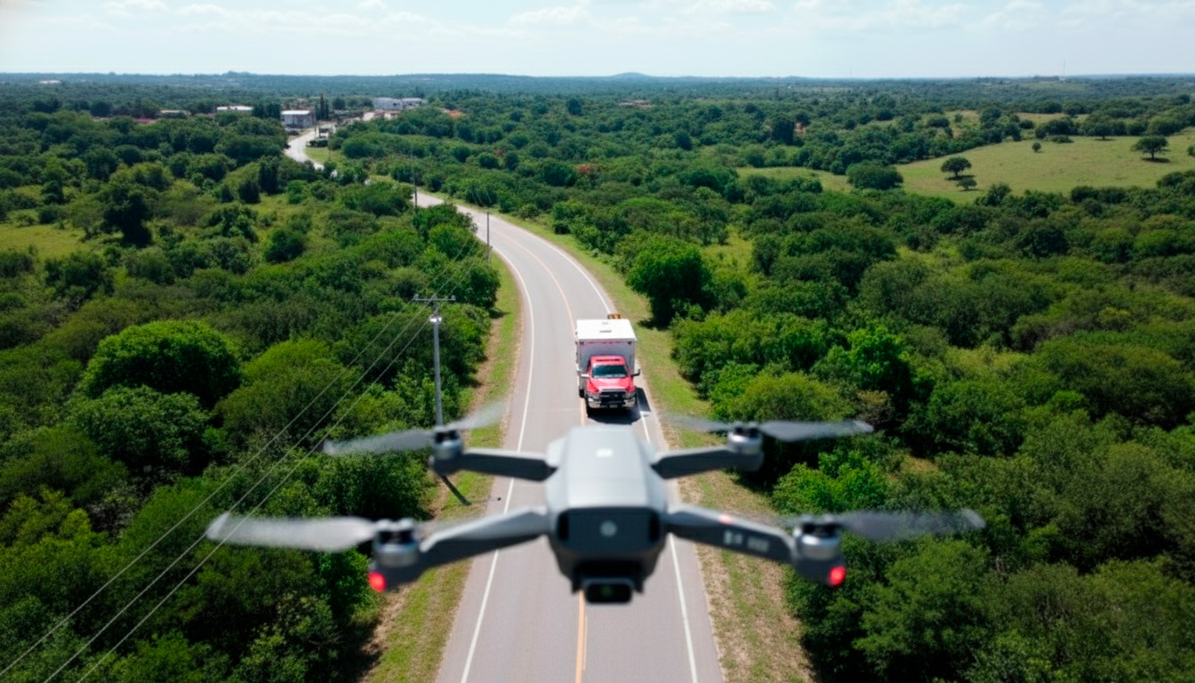 Dron carretera