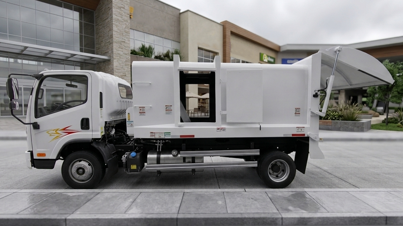 compactador en plaza